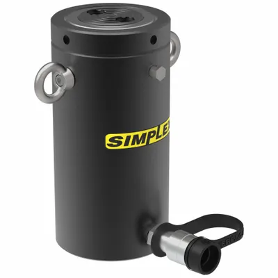 SIMPLEX Lock Nut Hydraulic Ram: 55 ton Nominal Capacity, 6 in Nominal Stroke Lg - General Purpose Lock Nut Rams