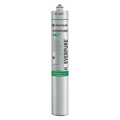 PENTAIR/EVERPURE Quick-Connect Water Filter: 0.5 micron, 1.7 gpm, 9,000 gal - Quick-Connect Drinking Fountain & Beverage Machine Water Filters
