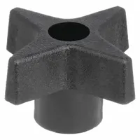 INNOVATIVE COMPONENTS Hand Knob: 4 Point, Plastic w/ Steel Thread, 1/4"-20 Thread, 1.75 in Dia (MPN GN4C----4P4--21)