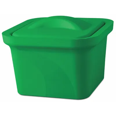 MAGIC Ice Bucket with Lid: 1 L Capacity, Rectangular, Polyurethane Foam, Green - Ice Buckets & Pans