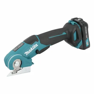 MAKITA Shear Kit: 300 stroke/min, CXT, 12V DC, 2.0 Ah, Li-Ion, CXT - Makita Cordless Shears for Carpet & Leather