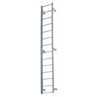 COTTERMAN Fixed Ladder: 19 ft Overall Ht, 20 in Overall Wd, Steel, 300 lb Load Capacity - Fixed Ladders