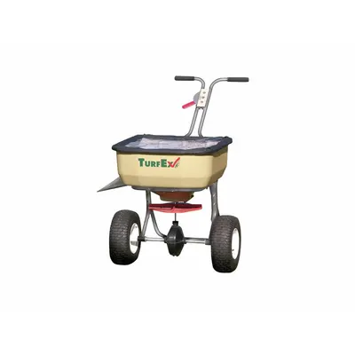 TURFEX Turf Spreader: Landscape, Lawn and Agriculture, 120 lb Capacity, Steel - Salt & Ice Melt Spreaders