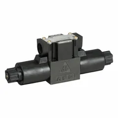 This solenoid-operated directional control valve has a D03 NFPA size and a three-position, Tank-Tank center configuration. It is designed for hydraulic systems requiring precise directional control of fluid flow to actuators such as cylinders or motors.