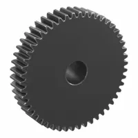 Spur Gear: Module m 1, 50 Teeth, 10 mm Bore Dia, Black Oxide Coated Carbon Steel, 20° Pressure Angle (MPN SS1-50)
