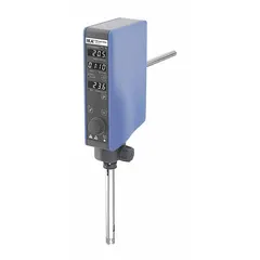 Benchtop homogenizer with speed range from 3,000 RPM to 25,000 RPM and maximum working volume of 2 L (0 mL to 2 L). Includes a 2 m USB A to Micro-B cable. Used for mixing, emulsifying, and dispersing samples in laboratory applications requiring particle size reduction and uniform blending.