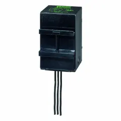 This rail-mount resistor-capacitor EMC suppressor is designed for 575 V AC, 50 to 60 Hz operation. It features a single-core design with self-securing M4 cable forks and is rated for 7.5 kW motors. Used to reduce electromagnetic interference in industrial motor drive applications.