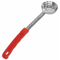 CRESTWARE Portion Controller: 2 oz Capacity, Stainless Steel, Perforated, Red, 13 1/2 in Overall Lg (MPN SPO2P)