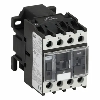 Dayton Magnetic Contactor: Non-Reversing, 4 Poles, 2NO/2NC Contacts, 25 A - Non-Reversing IEC Contactors