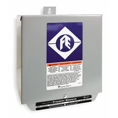 This simplex pump control panel is designed for starting and stopping single-phase submersible deep-well pumps. Rated at 230V AC and 13.2 A, it provides overload protection and manual control in a NEMA 3R enclosure suitable for outdoor installation. No switch is included. Typical applications include residential and light commercial water systems.