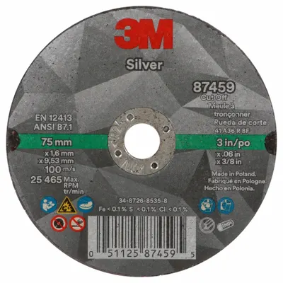 3M Silver Series Cool-Cutting Cut-Off Wheel - Cool-Cutting Cut-Off Wheels for Carbon & Stainless Steel