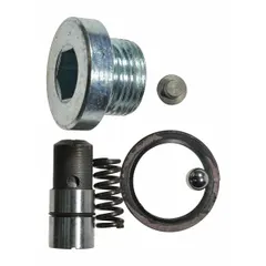 This speed control valve kit is designed for use with hydraulic or pneumatic cylinders in lift tables. It regulates fluid flow to enable controlled lifting and lowering of loads in material handling applications.