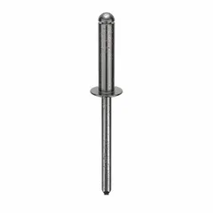 Inch-series domed-head blind rivet with 0.183" diameter, 2 10/99" length, 51/64" body length, and 2 3/32" overall length. Supplied in a 250-piece pack. Used for fastening materials where only one-sided access is available, common in sheet-metal assembly and general fabrication.