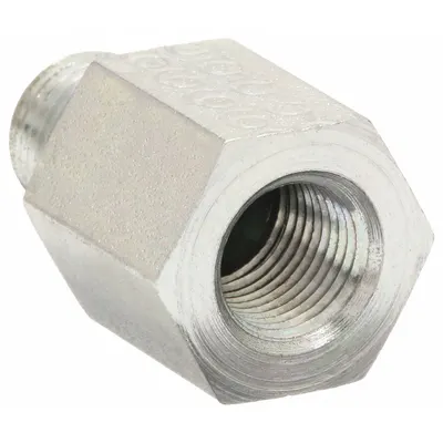 AEROQUIP Hydraulic Hose Adapter: 1/8 in x 1/8 in Fitting Size, Male x Female, NPTF x NPTF - NPTF-to-NPTF Steel Hydraulic Hose Adapters