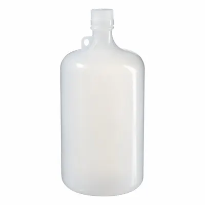 NALGENE Storage Bottle: PPCO, 1 gal, 4 L, Natural, 38-430 mm Screw Closure Size - PPCO Narrow Mouth Round Plastic Lab Bottles