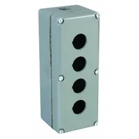 SCHNEIDER ELECTRIC Push Button Enclosure: 30mm, 4 Holes, Aluminum, NEMA 1/12/13/3/4/6 (MPN 9001KY4)