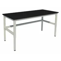 Heavy Duty Steel Table: 24 in Overall Wd, 36 in Overall Ht, 4 ft Overall Lg, Epoxy, Pearl White (MPN GRHD-4824-AE)