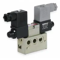 Solenoid Air Control Valve: 24V DC, Four-Way / Three-Position, Female NPT, Double Solenoid, Closed (MPN 031SS6004060T61)