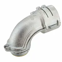 Connector - Clamp Style, 90 Degrees: Iron, 2 in Trade Size, 2 in MNPT, Insulated (MPN 3208)
