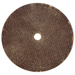 Reinforced Type 1 cut-off wheel for precision cutting in toolroom applications. Suitable for ferrous metals, providing clean, burr-free cuts. Wheel hardness O. Size: 6" diameter, 0.035" thickness, 1 1/4" arbor hole.