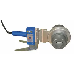 This socket fusion head set is used for joining polypropylene or polyethylene pipes and fittings via socket fusion. It accommodates pipe sizes from 1/2 in to 2 in, suitable for plumbing and industrial piping systems requiring leak-proof joints.