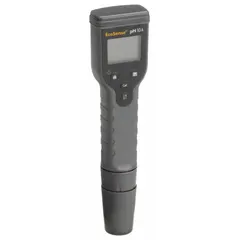 The YSI PH10A is a portable pocket pH tester for measuring pH in water and aqueous solutions. It provides pH accuracy of ±0.1 within 10°C of calibration and features automatic temperature compensation. The meter includes a battery; reagents are sold separately.