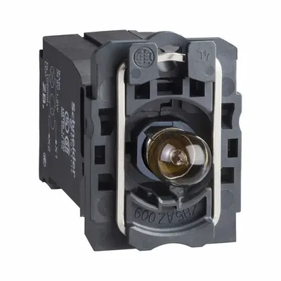 SCHNEIDER Lamp Module: 22 mm Size, Clear, Incandescent, 480 V AC/DC Rating - Lamp Modules