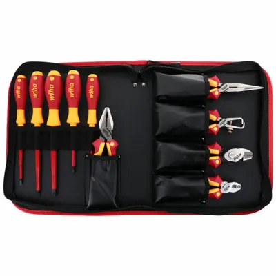 WIHA Insulated Tool Kit: Insulated, 10 Total Pcs - Tool Sets with Tool Case
