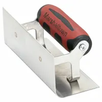 MARSHALLTOWN Corner Trowel: Stainless Steel, 6 in Blade Lg, 2 1/2 in Blade Wd, DuraSoft (MPN 66SSD)