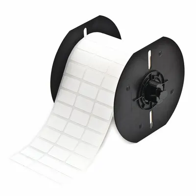 BRADY Pre-Cut Label Stock Roll: 1/2 in x 1 in, Acrylic, Permanent Adhesive, 5,000 Labels - Brady Thermal Transfer Precut Label Rolls