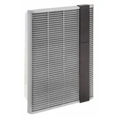 This large recessed electric wall heater from QMARK provides 200W or 1500W of supplemental heat on 120V AC single-phase power. It features a 5-2 programmable thermostat for scheduled operation and a gray grille. Typical applications include residential or light-commercial spaces such as bathrooms, bedrooms, or offices where in-wall installation is desired.