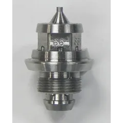 This BINKS fluid nozzle is a replacement component for air sprayers, designed to meter and direct coating material. It is compatible with manufacturer model number 95ARV. Used in industrial finishing, automotive refinishing, and general painting applications.