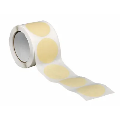 3M Painter's Tape: 2380, Tan, Disc, 3 in Pre-Cut Dia, 7.5 mil Thick, Rubber - High-Temperature Masking Tape Discs