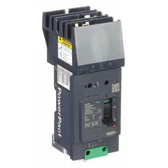 2-pole, 15 A B-Frame molded case circuit breaker from the BJA series. Rated 690V AC with a maximum AIR rating of 100kA at 120/240V AC. Features fixed instantaneous trip, I-Line ON End terminal connection, and AB phase connection. Used for overcurrent protection in industrial electrical panels and switchboards.