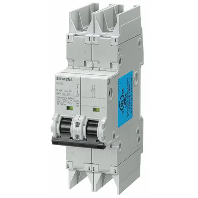 Siemens 5SJ42207HG42 C-Curve 2-Pole UL489 DIN Rail-Mount - C-Curve, 2-Pole UL489 DIN Rail-Mount Miniature Circuit Breakers