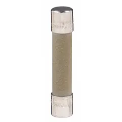Time-delay cylindrical fuse rated 1.5 A and 250 V AC, with non-indicating design. Dimensions 1/4 in x 1 1/4 in. Suitable for overcurrent protection in circuits with inrush currents, such as motors, transformers, and lighting systems.