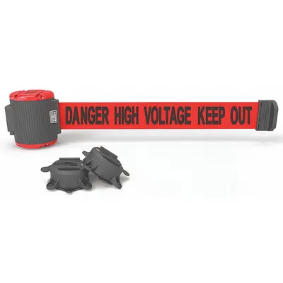 BANNER STAKES Magnetic-Mount Retractable Belt Barrier - Magnetic-Mount Retractable Belt Barriers