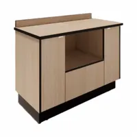 This 46-inch wide microwave cabinet accommodates one appliance and features Leveling Glides for stable installation. The White Nebula finish suits commercial or institutional kitchen environments. Designed for housing a single microwave, it provides a dedicated and secure placement