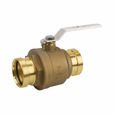 JOMAR VALVE 4 in Brass Full Port Ball Valve with Locking Lever Handle - Brass Ball Valves
