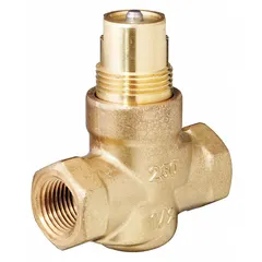 This 2-way globe valve features a brass body, stainless steel stem and seat, with a 1/2 in female NPT connection. Rated at 1 CV flow, it is normally open (NO). Suitable for regulating water flow in hydronic heating and cooling systems.
