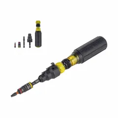 This screwdriver-style reamer is used to deburr and smooth the inside edges of steel conduit and tubing after cutting. It features a cushion grip handle for manual operation and accommodates pipe sizes from 1/2 in to 1 in. Suitable for electrical and plumbing installations requiring clean, burr-free pipe ends.