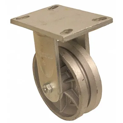 OEM Plate Caster: Rigid - V-Groove Track-Wheel Plate Casters