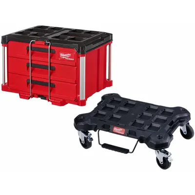 MILWAUKEE PACKOUT Rolling Tool Box Set - PACKOUT Rolling Tool Box Sets