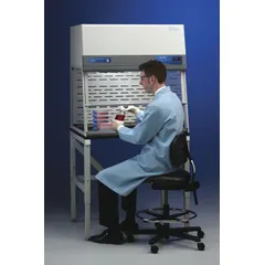 Epoxy work surface for fume hoods, 1 in thick, 24 in overall length, 29 in overall width. Designed for use with Purifier Filtered PCR Enclosures. No cup sink cut-out included. Provides a chemical-resistant platform for lab procedures requiring a contained environment.