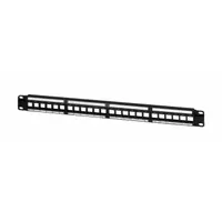 Jack Panel: 2 Rack Units, 24 Ports, Flat, PoE, Adhesive Label/Front & Rear Numbered, Rear Access (MPN 7260)