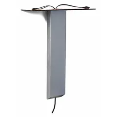 This wall-mount charging hub includes two 9-inch Lightning cables. It features custom graphics and has an overall height of 21 inches. Suitable for organizing device charging in commercial or public spaces.
