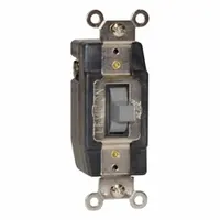 LEVITON Wall Switch: Toggle Switch, Single Pole/Double Throw, Momentary, Gray, 24V AC/DC, 3 A (MPN 1081-GY)