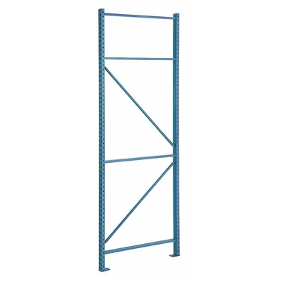STEEL KING Upright Frame: Teardrop, 20 ft Overall Ht, 42 in x 3 in, Blue, Steel - Steel King Impact-Resistant Teardrop Pallet Rack Uprights