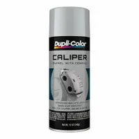 This solvent-based high heat enamel is formulated for metal surfaces, providing a silver high-gloss finish. It covers 12 to 15 sq ft and is suitable for use on brake calipers and other metal components exposed to high temperatures