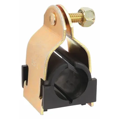 ZSI Vibration-Dampening Strut Clamp: Galvanized Steel, For 1 1/4 in Pipe - Vibration-Dampening Strut Clamps for Pipe & Tube
